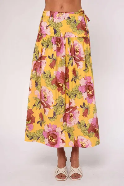 Love The Label Print Taylor Wrap Skirt In Modern Dandy Liberty In Multi