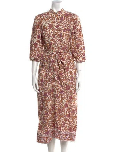 Pre-owned Love The Label Printed Long Dress In Neutral