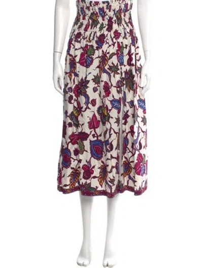 Pre-owned Love The Label Printed Midi Length Skirt In Neutral