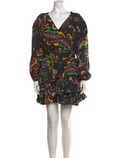 Pre-owned Love The Label Printed Mini Dress In Black