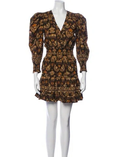 Pre-owned Love The Label Printed Mini Dress In Black/yellow