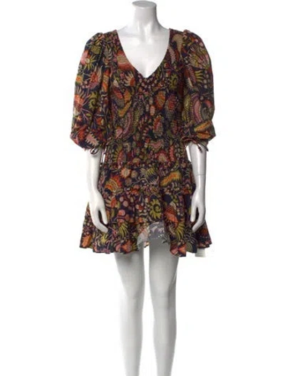 Pre-owned Love The Label Printed Mini Dress In Blue