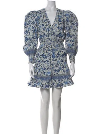 Pre-owned Love The Label Printed Mini Dress In Blue
