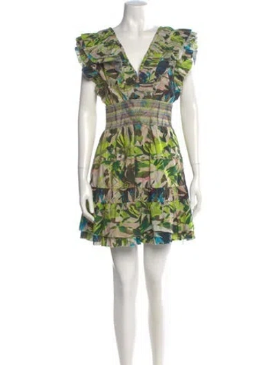 Pre-owned Love The Label Printed Mini Dress In Neutral