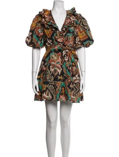 Pre-owned Love The Label Printed Mini Dress In Neutrals