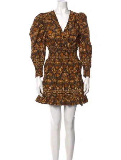 Pre-owned Love The Label Printed Mini Dress In Orange