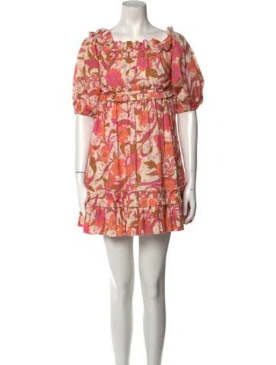 Pre-owned Love The Label Printed Mini Dress In Pink