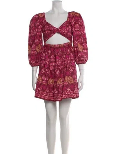 Pre-owned Love The Label Printed Mini Dress In Purple