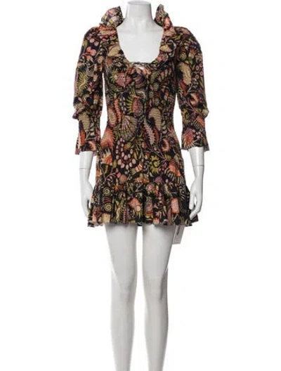 Pre-owned Love The Label Printed Mini Dress W/ Tags In Multi