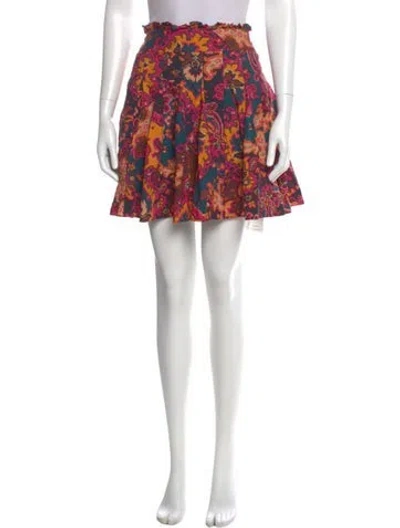 Pre-owned Love The Label Printed Mini Skirt In Orange