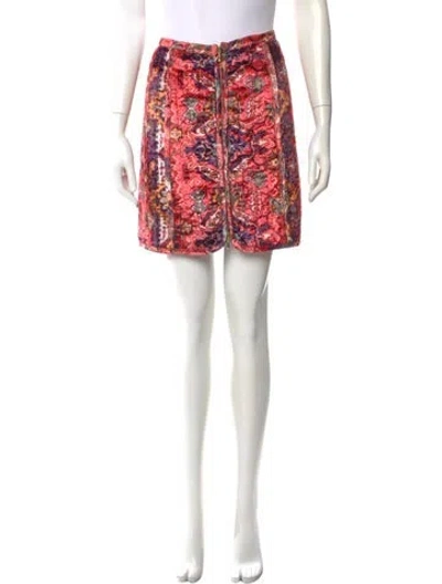 Pre-owned Love The Label Printed Mini Skirt W/ Tags In Pink