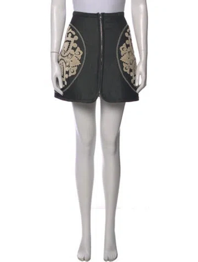 Pre-owned Love The Label Printed Mini Skirt W/ Tags In Red