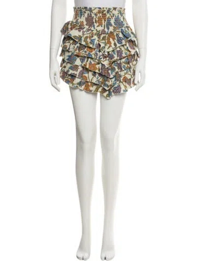 Pre-owned Love The Label Printed Mini Skirt In White