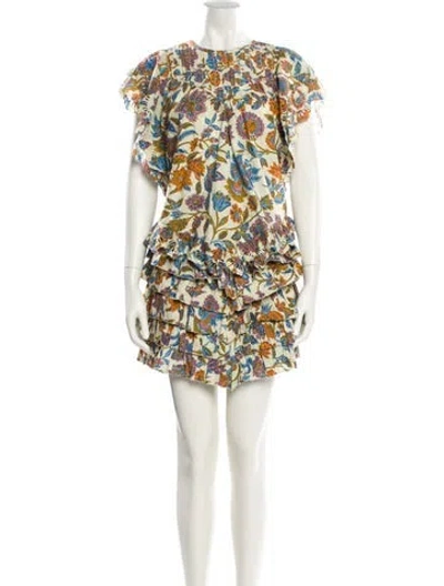 Pre-owned Love The Label Printed Ruffle Embellishment Skirt Set In Neutral