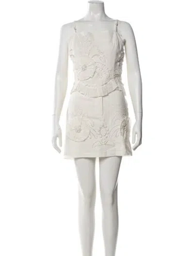 Pre-owned Love The Label Printed Ruffle Embellishment Skirt Set In Neutral