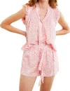 Love The Label Ramona Shorts In Alora Zebra In Multi
