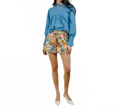 Love The Label Ramona Shorts In Lordethorpe Print In Multi