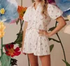 Love The Label Reshma Top In White With Embroidery In White