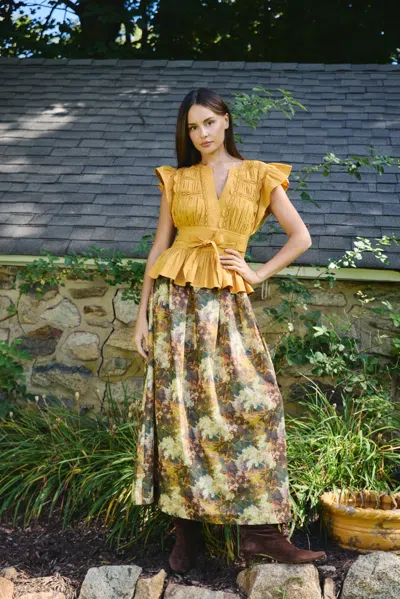 Love The Label Ridley Skirt In Autumn Arboretum Liberty Print