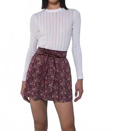 Love The Label Rosie Mini Skirt In Red In Multi