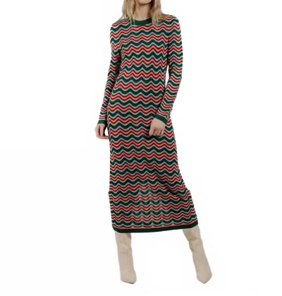 Love The Label Sarafina Knit Maxi Dress In Green Multi