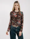 Love The Label Sarafina Tee In Brown