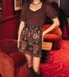 Love The Label Scarlett Skirt In Chocolate Multi In Multi