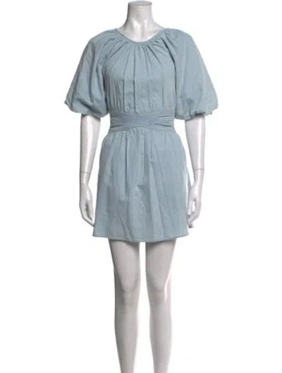 Pre-owned Love The Label Scoop Neck Mini Dress In Blue