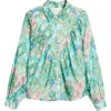 Love The Label Sebali Floral Ikat Print Button-up Shirt