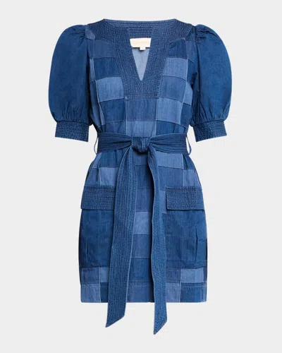 Love The Label Shelby Patchwork Denim Mini Dress