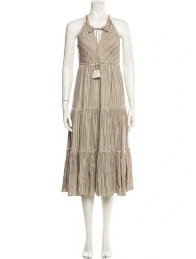 Pre-owned Love The Label Striped Midi Length Dress