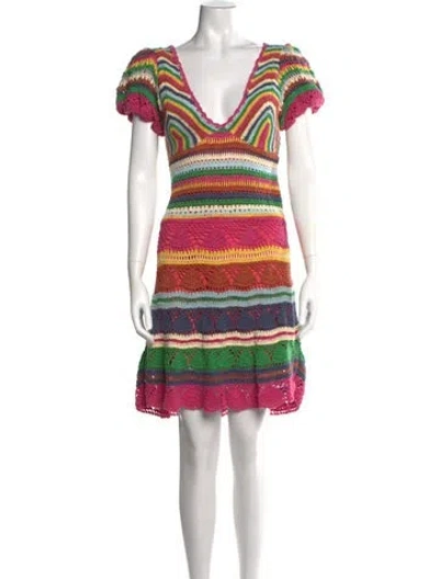 Pre-owned Love The Label Striped Mini Dress W/ Tags In Pink