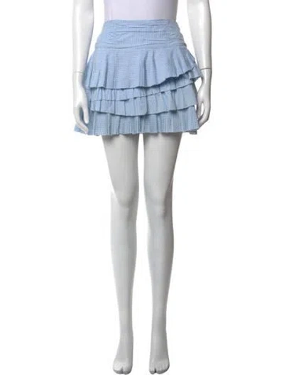 Pre-owned Love The Label Striped Mini Skirt In Blue