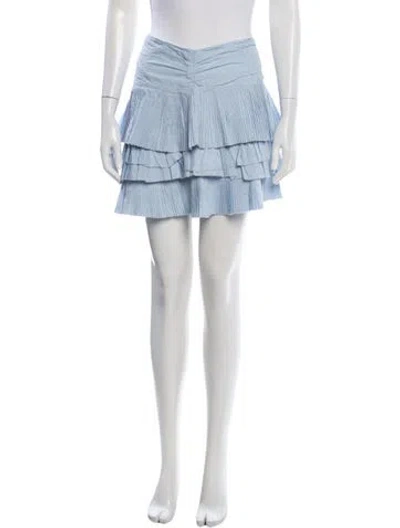 Pre-owned Love The Label Striped Mini Skirt In White