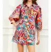 Love The Label Sula Button Up Printed Dress In Magic Hour In Multi