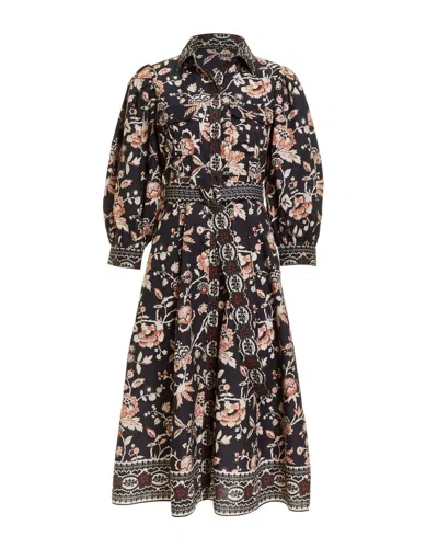 Love The Label Sula Midi Dress In Devon Print In Purple