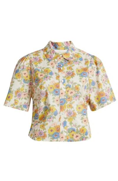Love The Label Sylvan Floral Cotton Button-up Shirt