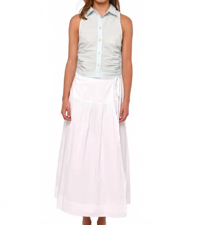 Love The Label Sylvan Top In Ice Blue In White