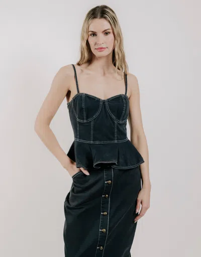 Love The Label Tabitha Top In Black