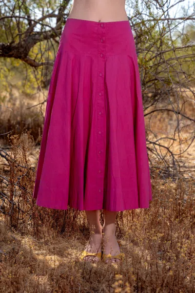 Love The Label Tricia Long Skirt In Pink