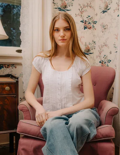 Love The Label Vanda Top In White