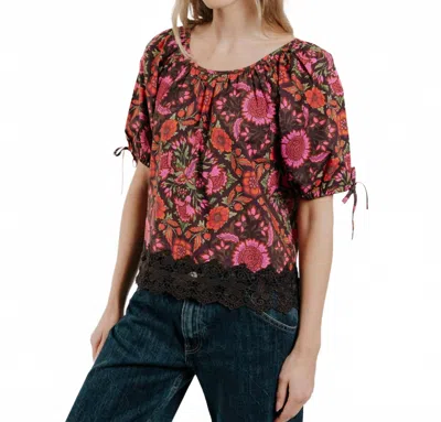 LOVE THE LABEL VEDA TOP IN TABITHA FLORAL PRINT