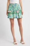 Love The Label Vera Mini Skirt In Symphonic Ikat Bermuda