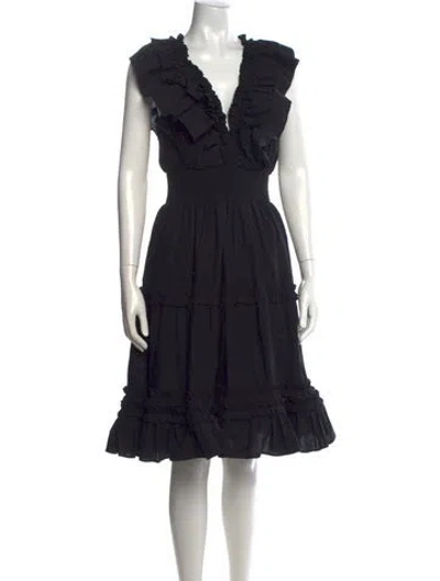 Pre-owned Love The Label V-neck Mini Dress In Black