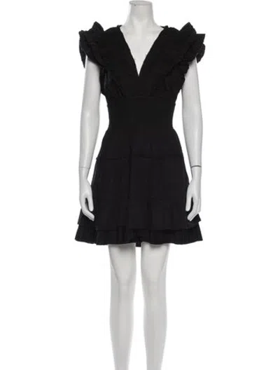 Pre-owned Love The Label V-neck Mini Dress In Blue