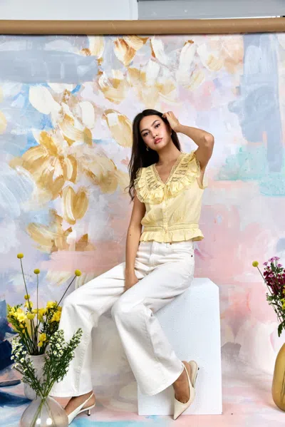 Love The Label Wallis Top In Yellow