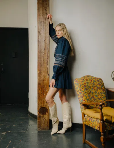 Love The Label Walton Mini Dress In Blue