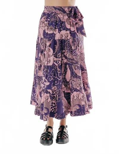 LOVE THE LABEL WANDA SKIRT IN ROLLING WINDS PRINT