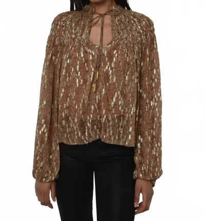 LOVE THE LABEL WOMEN'S MEREDITH TOP IN CAVALIER PYTHON PRINT