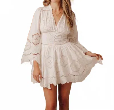 Love The Label Women's Nerissa Dress In White In Multi